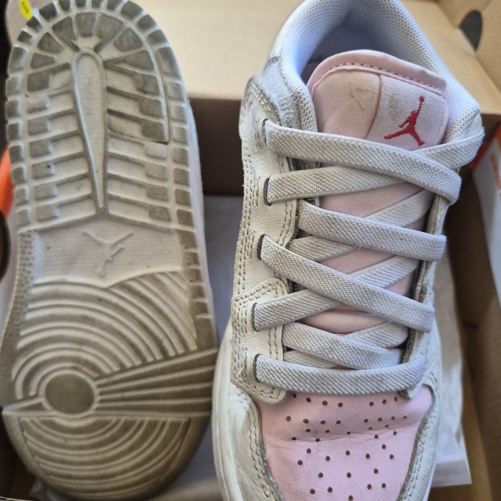 Kids Pink and White Athletic Sneakers - Brand: Nike - Picture 2 of 5